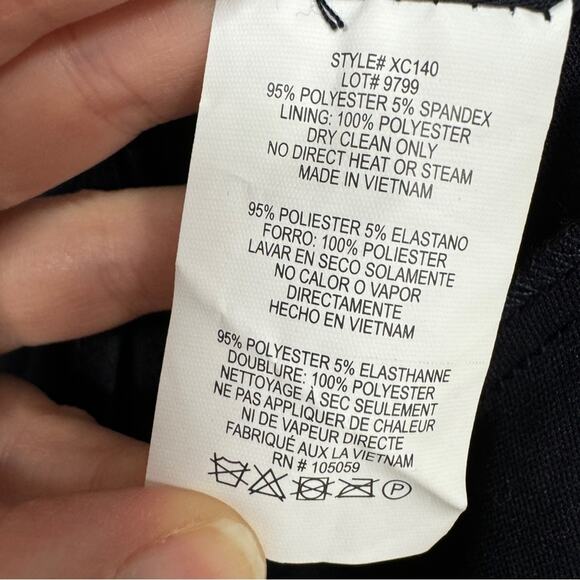 X by Xscape Blue Beaded Collar Formal Mini Dress Women 16 Babydoll Cold Shoulder - Picture 6 of 12